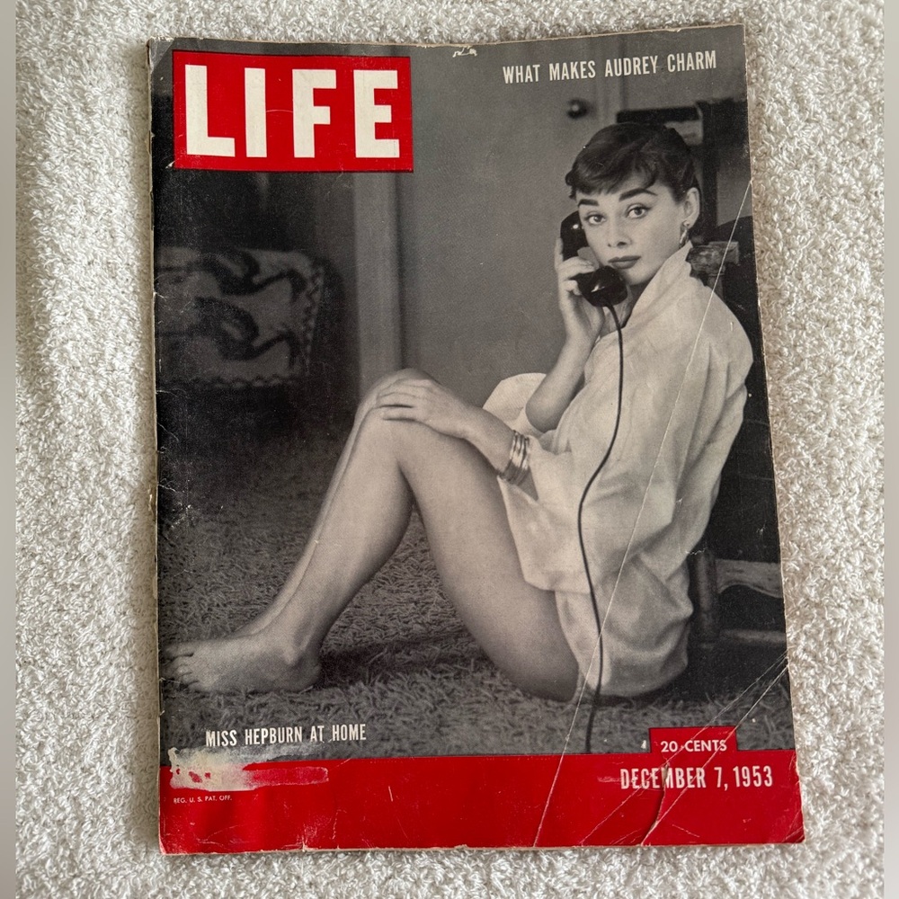 Audrey Hepburn Vintage LIFE Magazine • December 1953